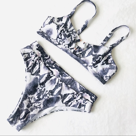 Ombré Snake Print High Waisted Bikini - Picture 6 of 12